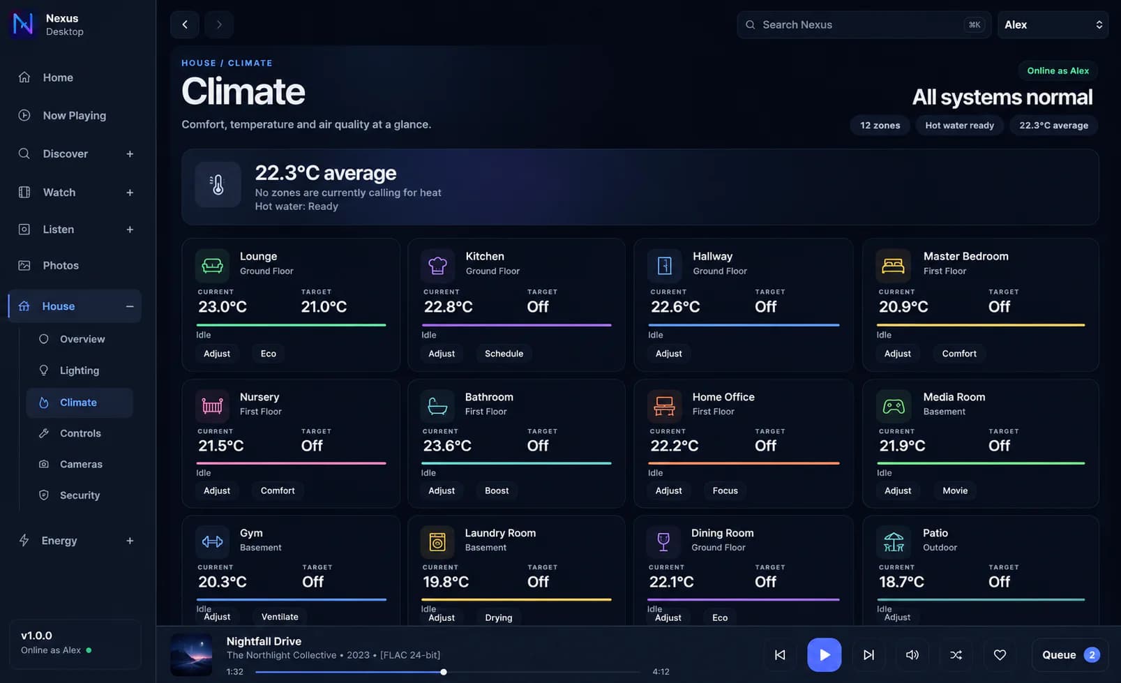 Nexus Climate interface