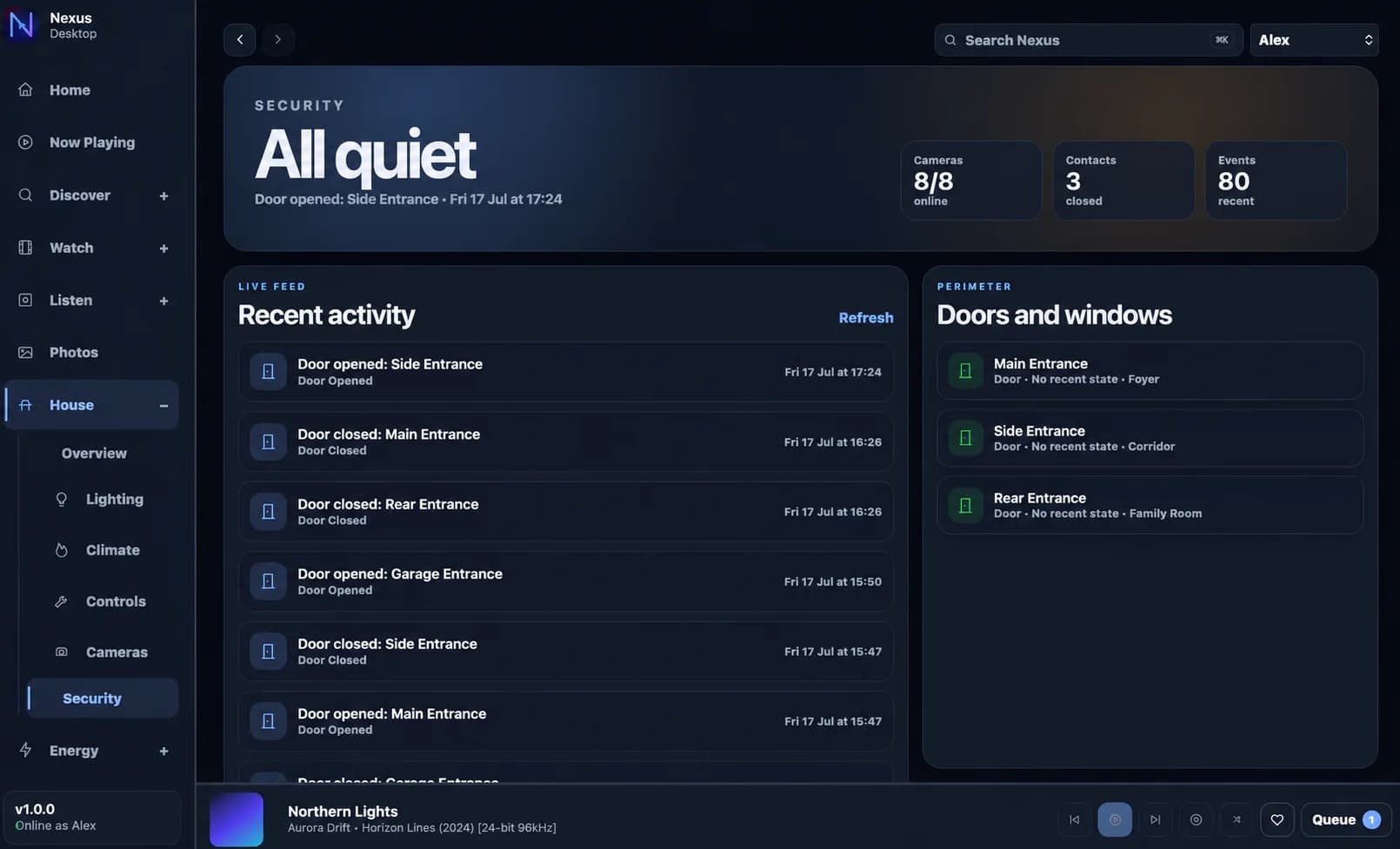 Nexus Security interface