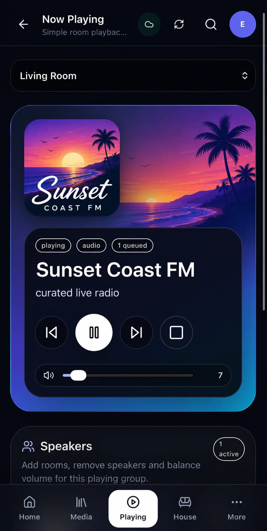 Nexus Radio playback interface