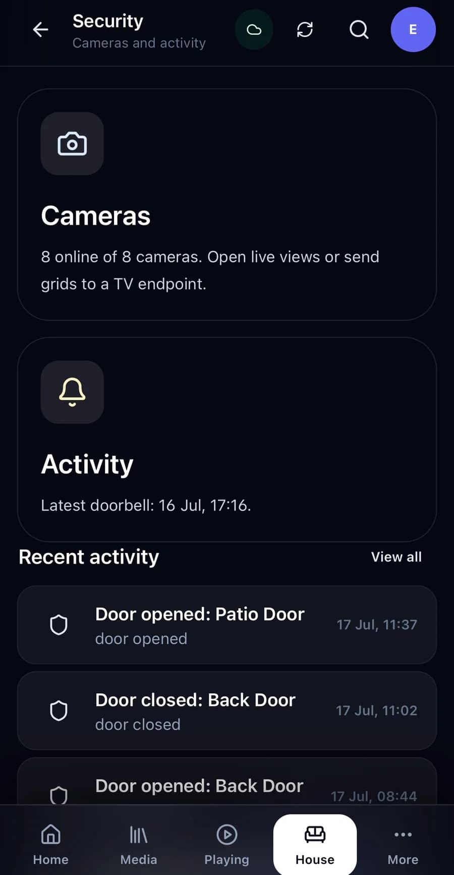 Nexus Security interface